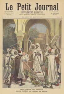 Chefs tribaux prêtant serment de fidélité au sultan du Maroc